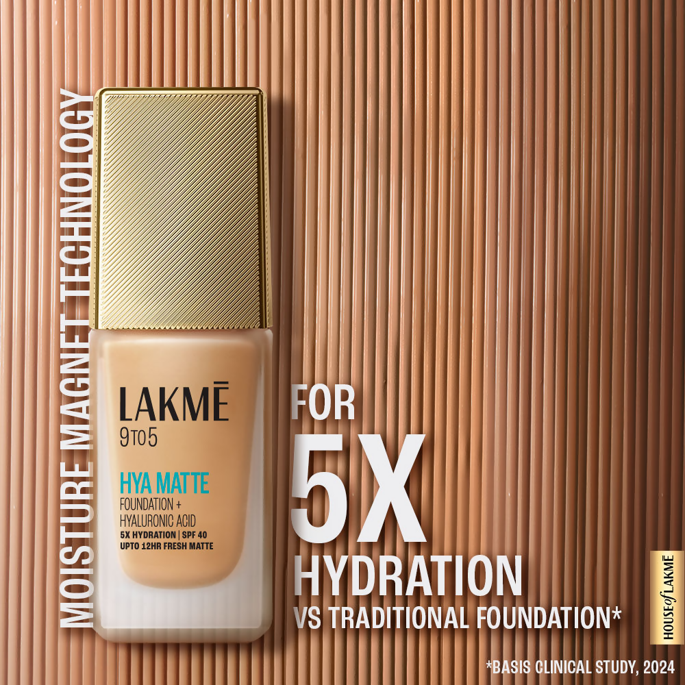 Lakme 9to5 Hya Matte Foundation + Hyaluronic Acid - Warm Light