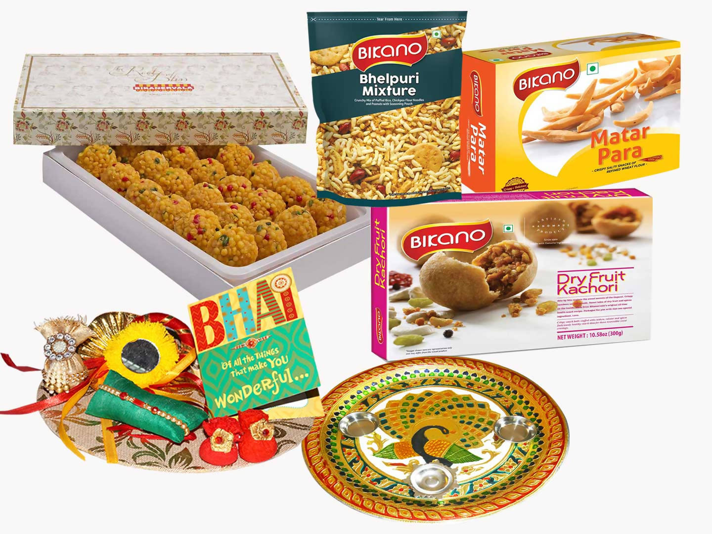 Bikanervala Tea Time Snacks Rakhi Hamper Gifts - Grab2buy