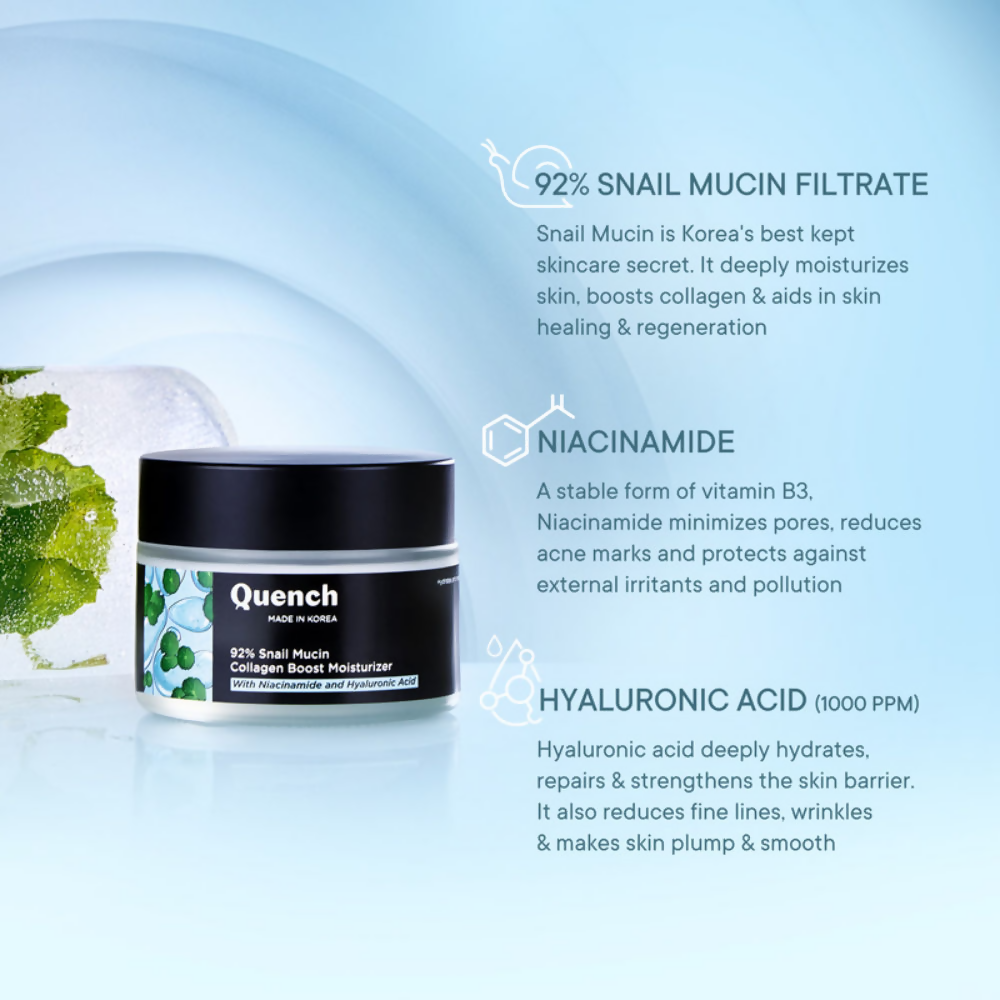 Quench 92% Snail Mucin Collagen Boost Moisturizer 