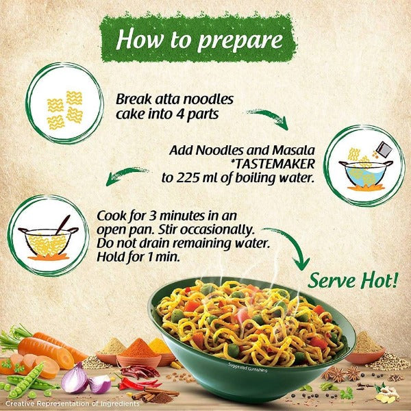 Maggi Nutri-Licious Masala Atta Noodles Veg Pouch