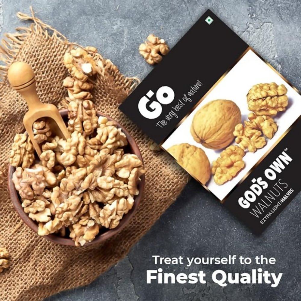 Go Organic Walnut Kernels – Extra Light Halves - Mildy, Earthy