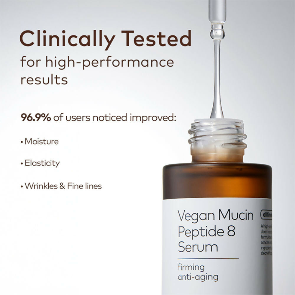The Face Shop Alltimate Vegan Mucin Peptide 8 Serum - No Snails, Korean, Anti Aging, Hydrating  Grab2Buy The Face Shop Grab2Buy