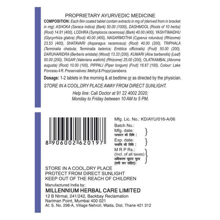 Millennium Herbal Gynova Tablets 