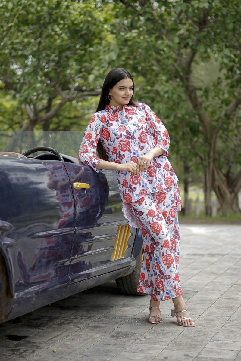 Aayaa Pure Muslin printed Multi Co-Ord Set - Multi Color 