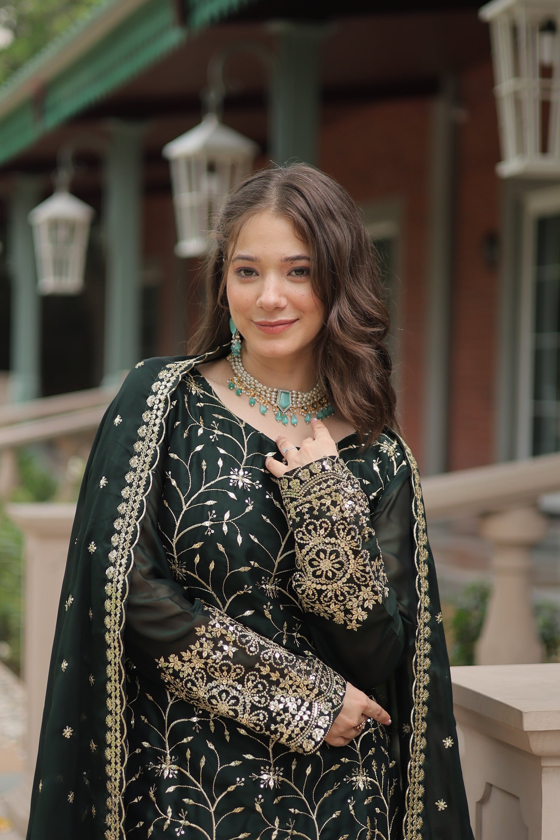 Teeya Creation Green Color rangoli Silk Heavy Sequence And Embroidery Work Fully Stitched Plazo Pair