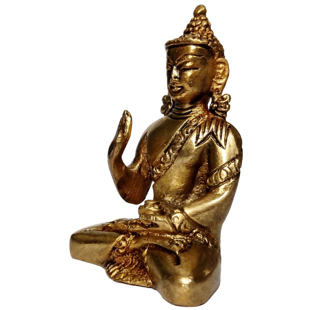 Purpledip Brass Idol Preaching Buddha - Grab2buy