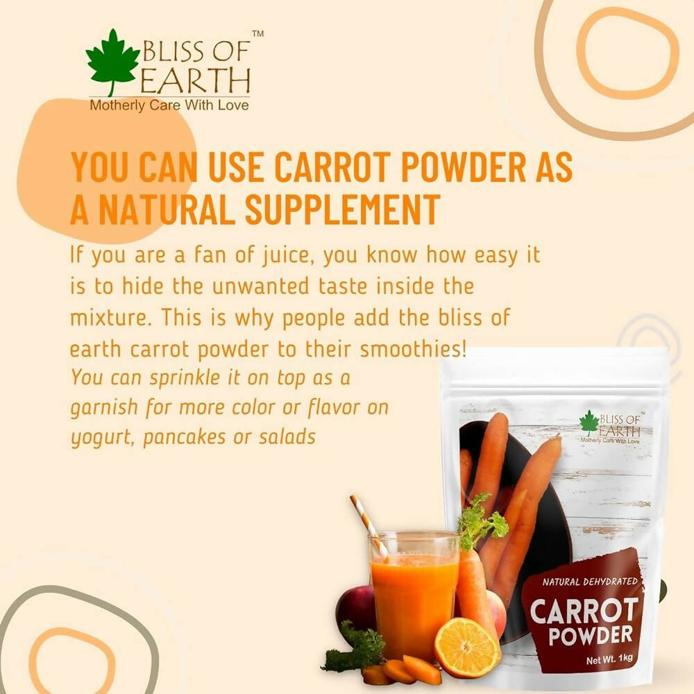 Bliss of Earth Natural Dehydrated Carrot Powder - Grab2buy