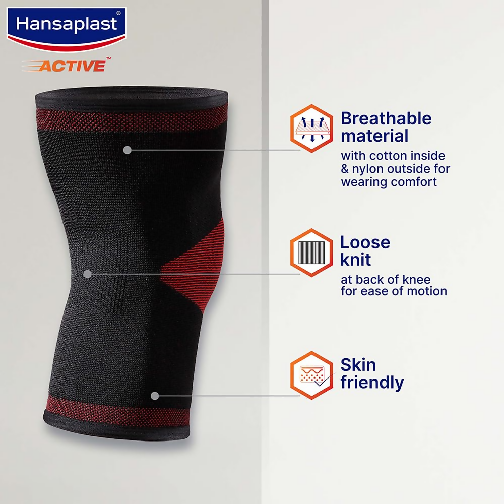 Hansaplast Active Knee Support for Men & Women (Pair) 