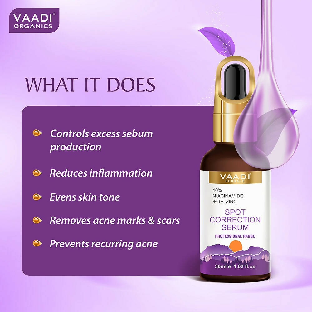 Vaadi Herbals Spot Correction Serum With 10 % Niacinamide & 1% Zinc  Grab2Buy Vaadi Herbals Grab2Buy