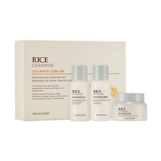 The Face Shop Rice & Ceramide Moisturizing Skincare Set Kit  Grab2Buy The Face Shop Grab2Buy