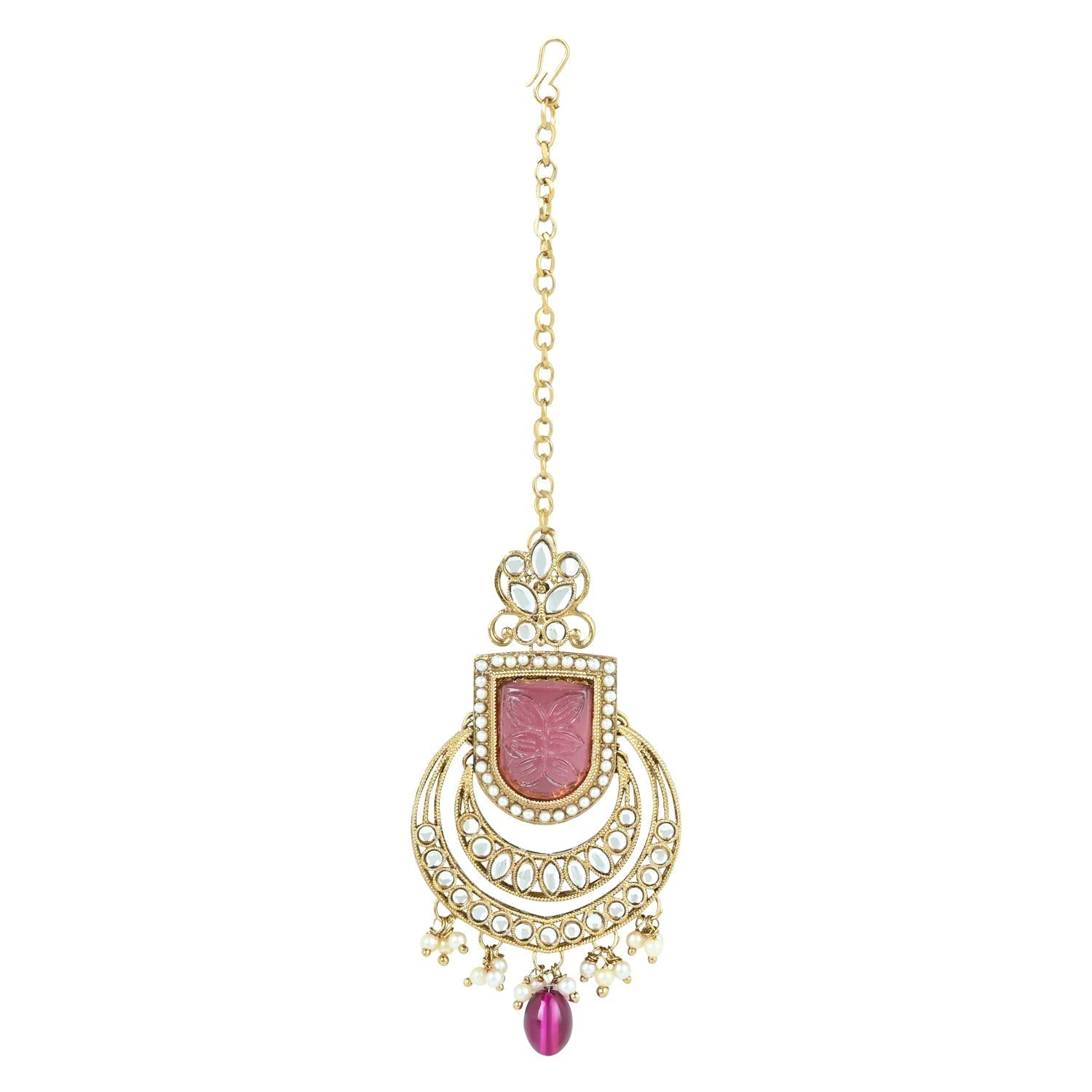 Gold-Polished Traditional Kundan Pearl Choker Necklace Jewellery Set For Women/Girls - Wahe Jewels Noz2Toz