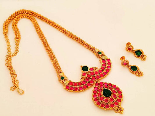 Gold Plated Kemp Long Necklace Set