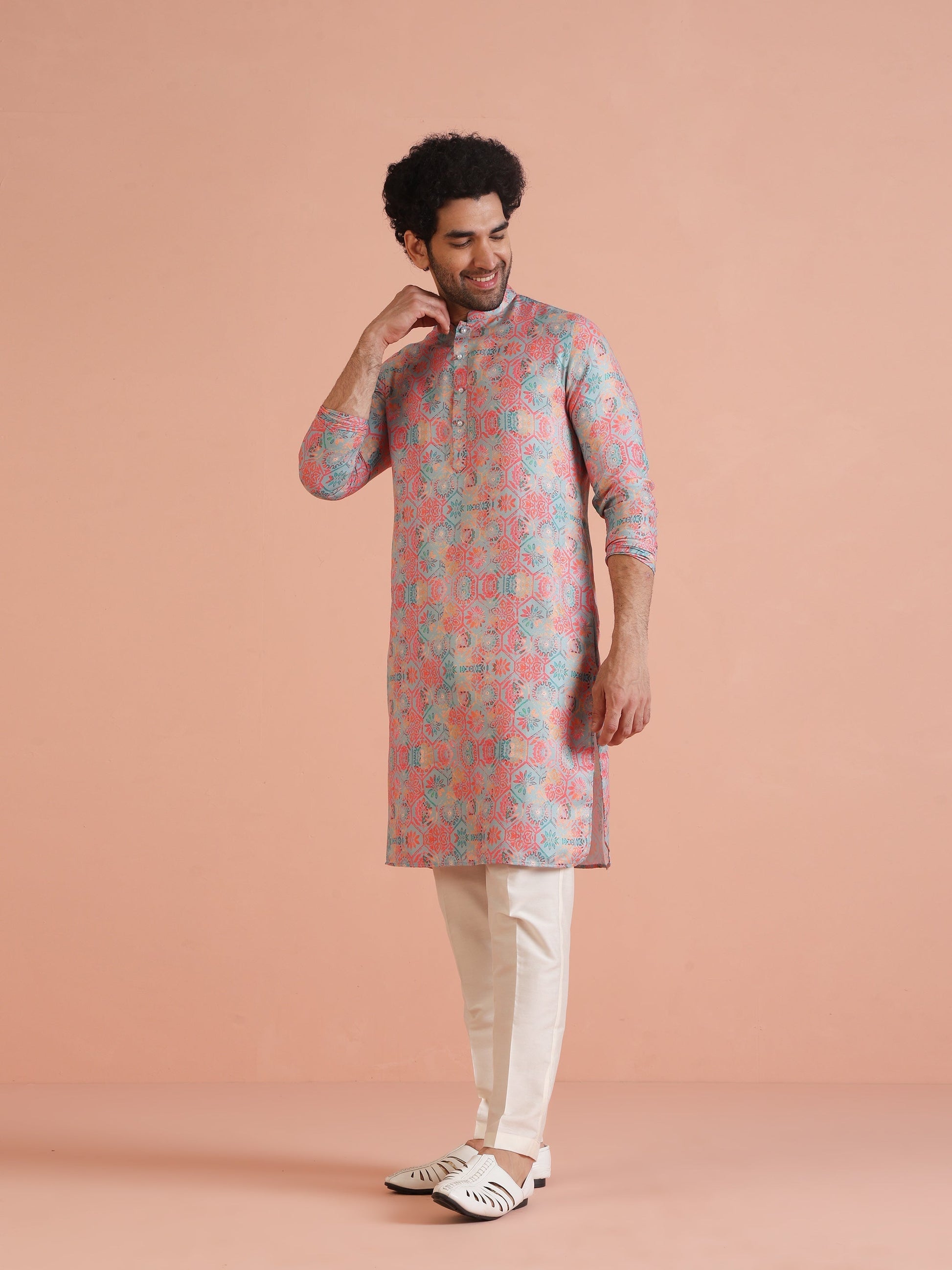Kisah Men's Multi Kurta Trouser Set 