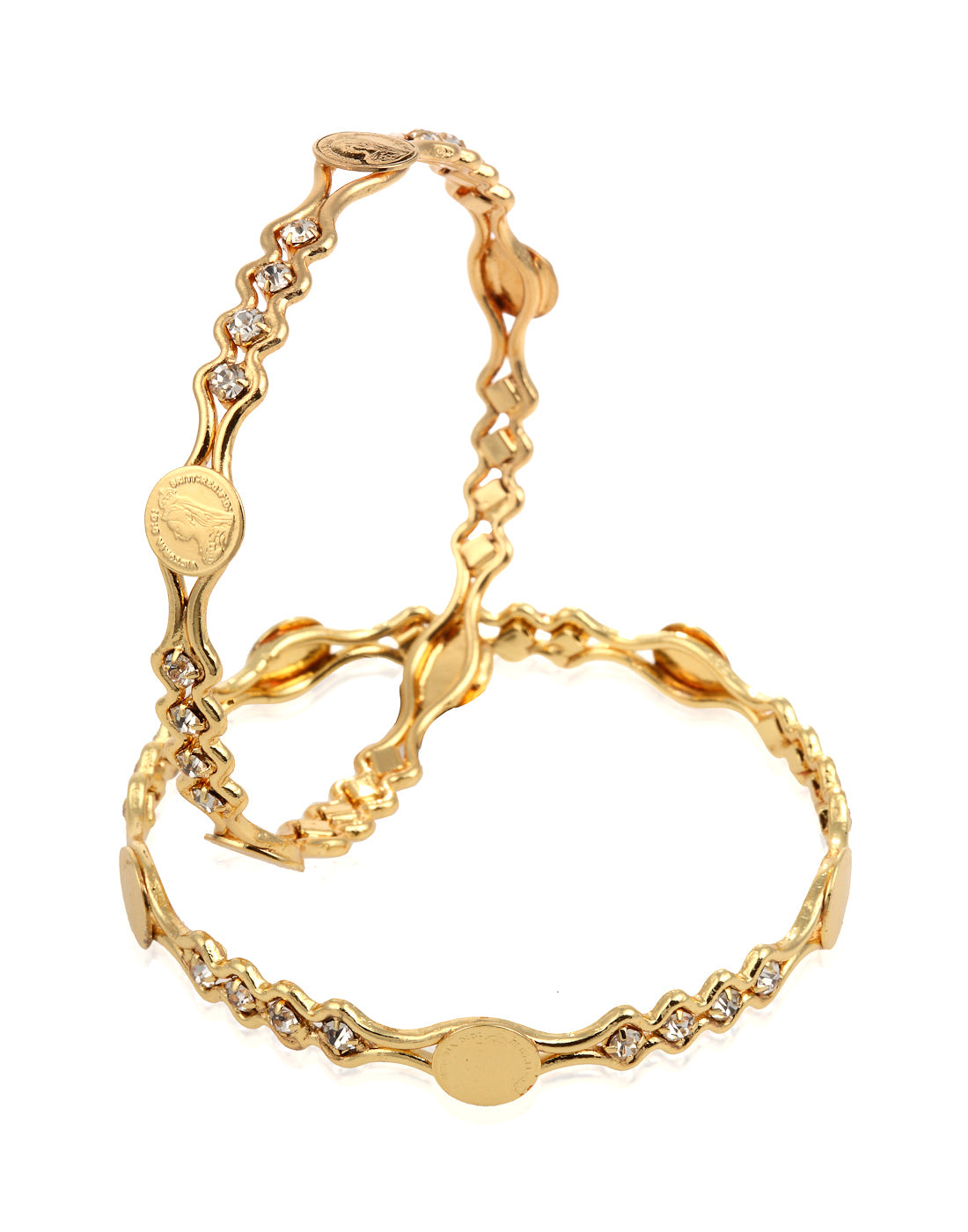 Gold-Polished Alloy Goddess Laxmi Bangle Set - The Pari | Grab2Buy