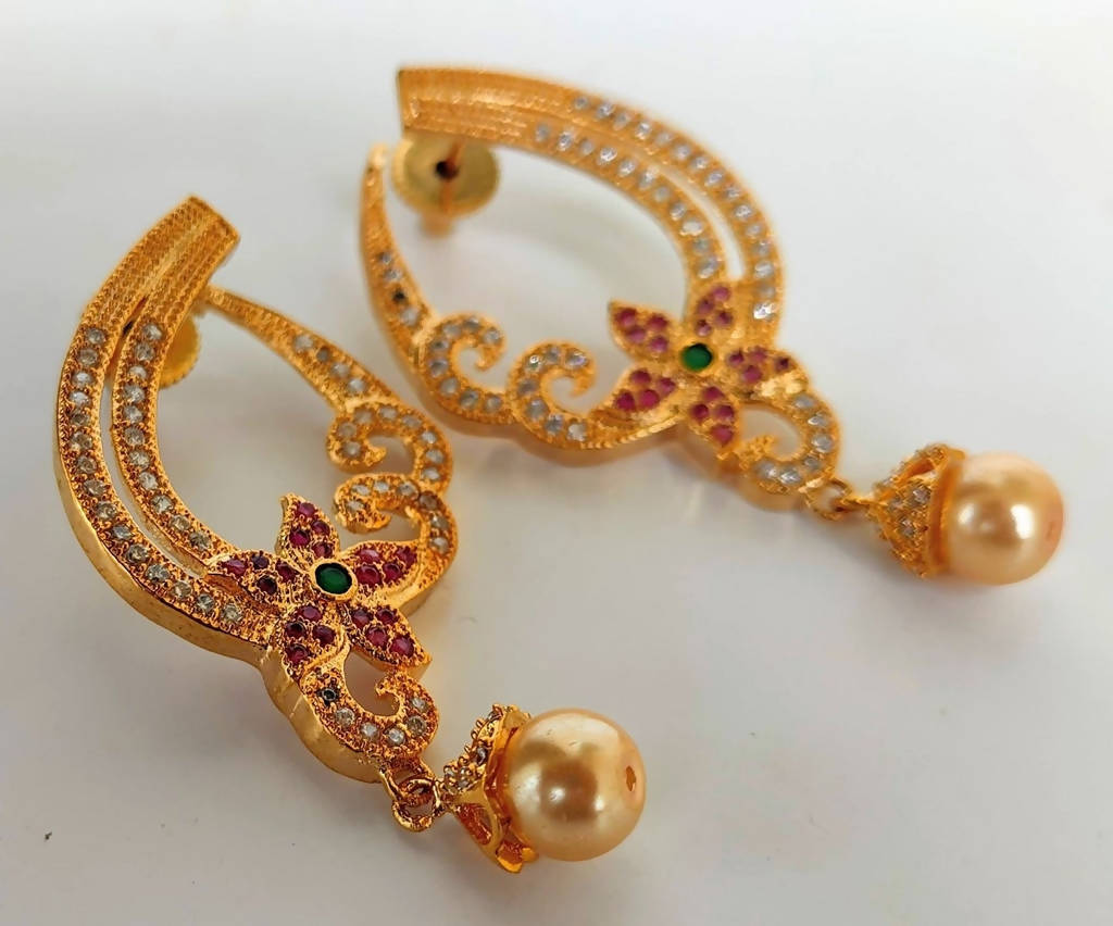 Multicolor Cz Designer Earrings - Grab2buy