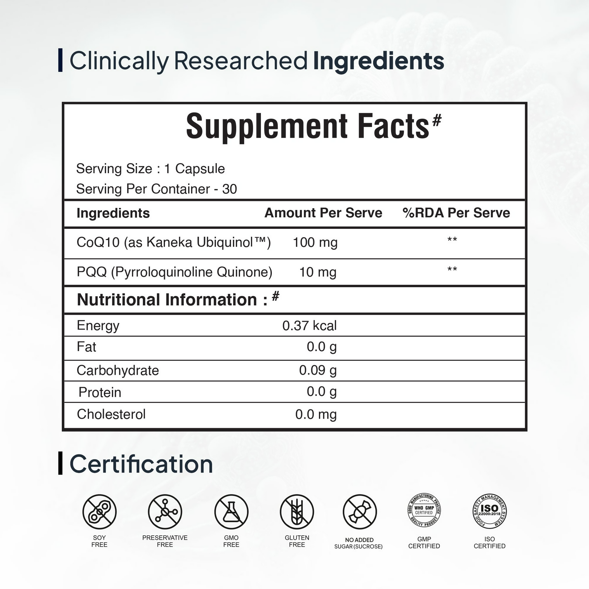 Miduty by Palak Notes Active CoQ10 + PQQ Capsules 