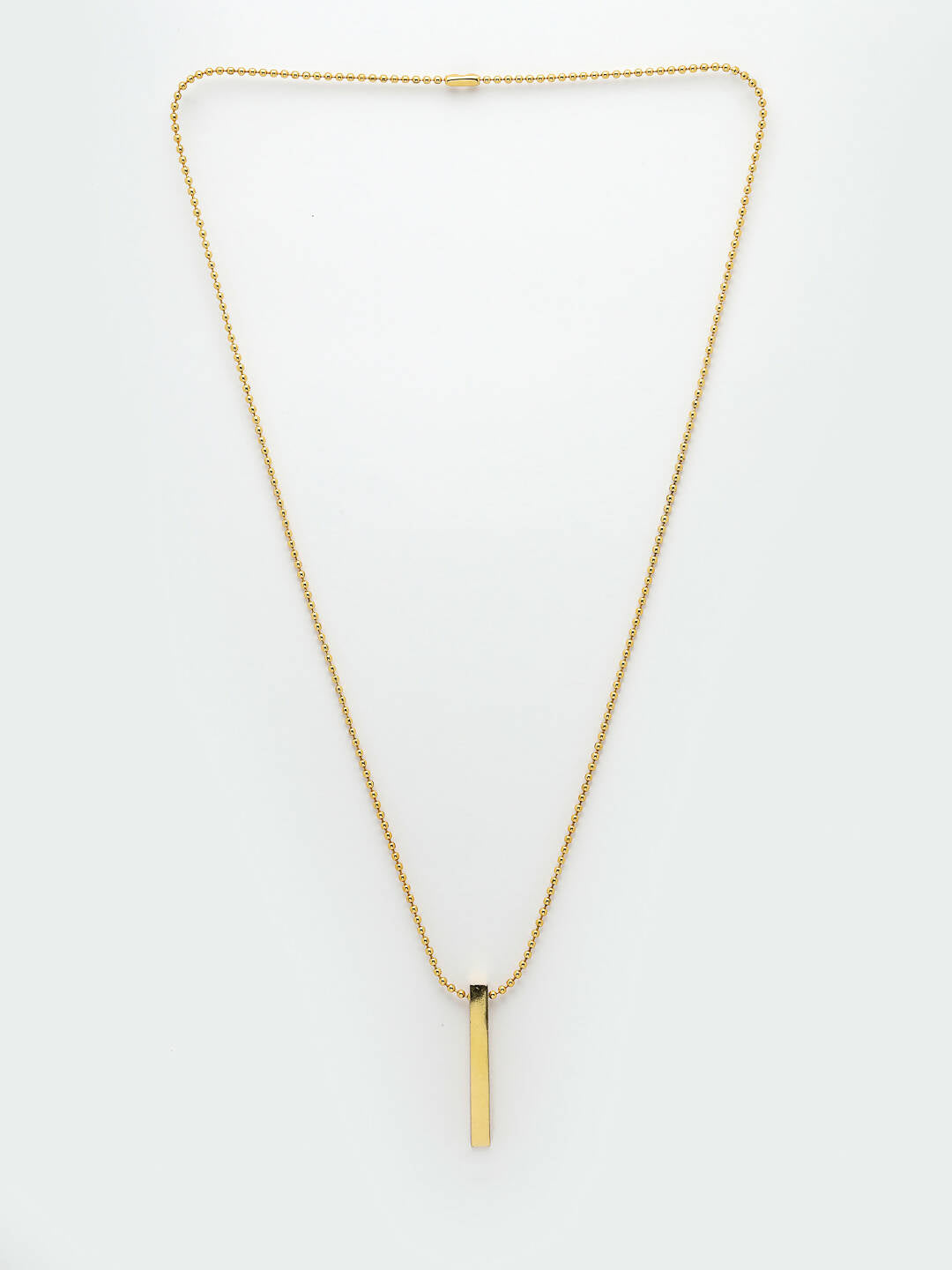 NVR Men Gold-Polished Geomatric Pendent With Chain 