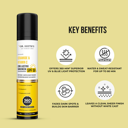 Dr. Sheth's Ceramide & Vitamin C Long-Lasting Sunscreen - Limited Time Offer