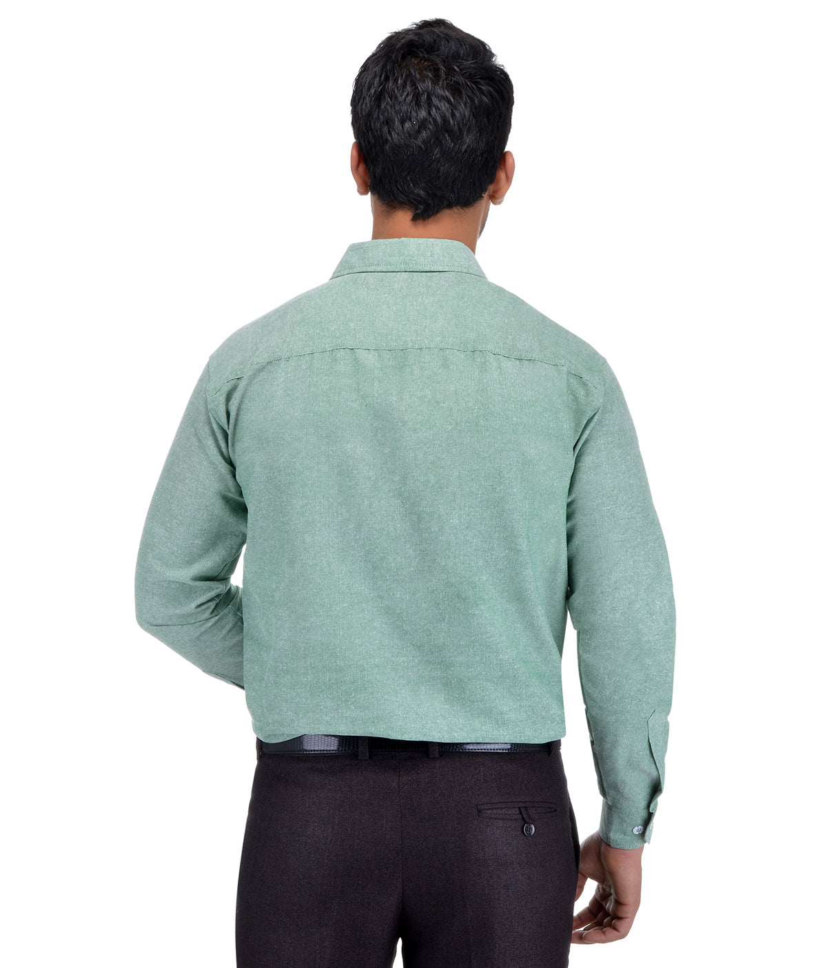 RIAG Green Men's Full Sleeves Solid Shirt