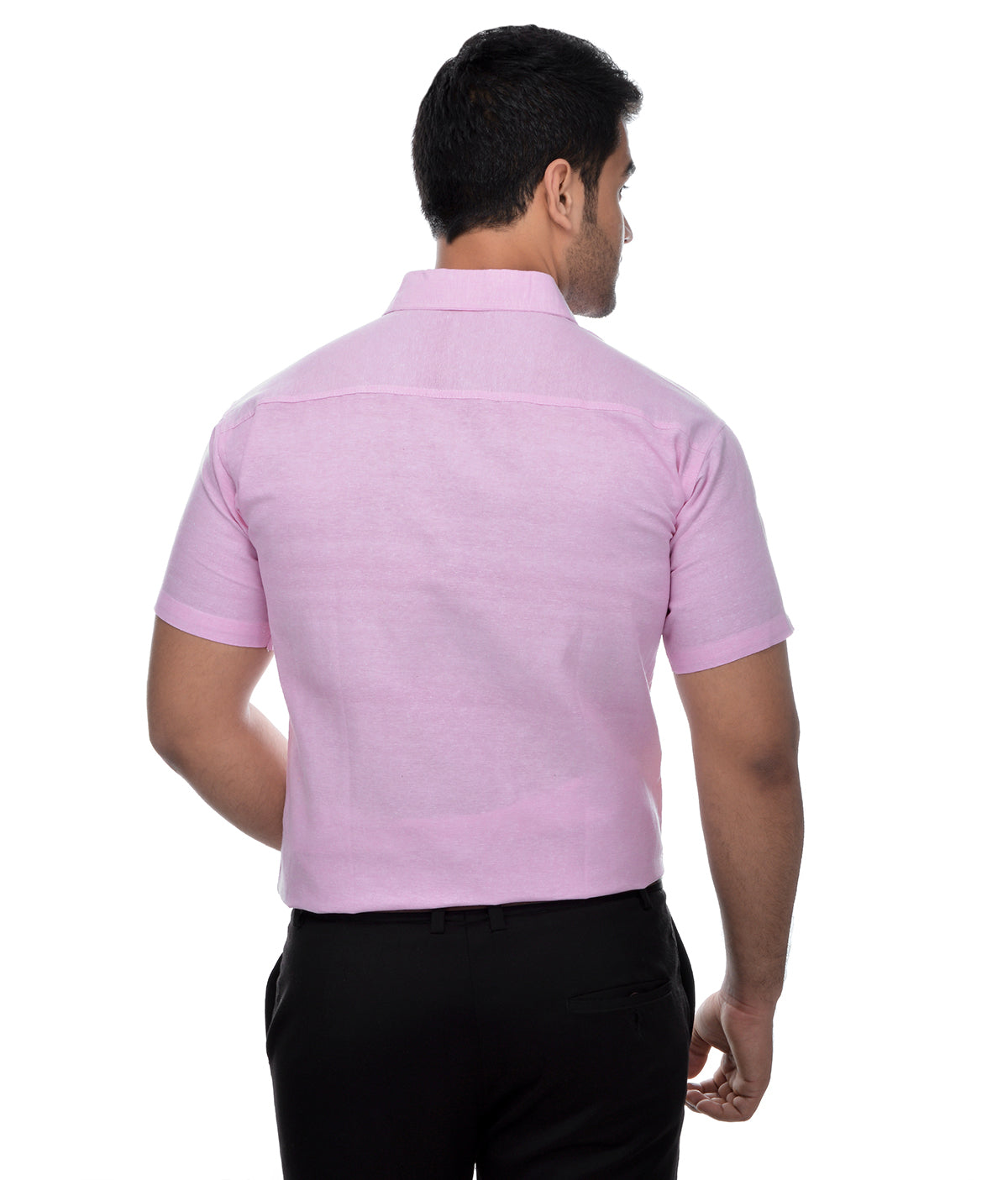 RIAG Pink Men's Half Sleeves Solid Shirt
