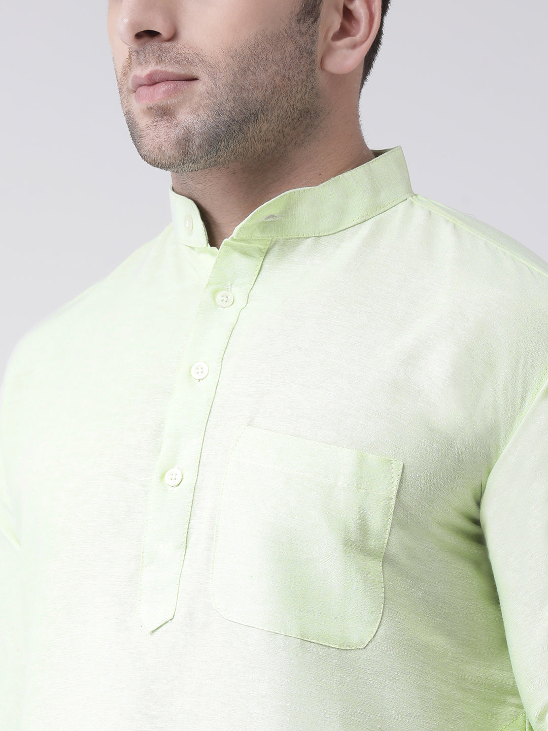 RIAG Green Men's Ethnic Long Kurta And Pyjama Set