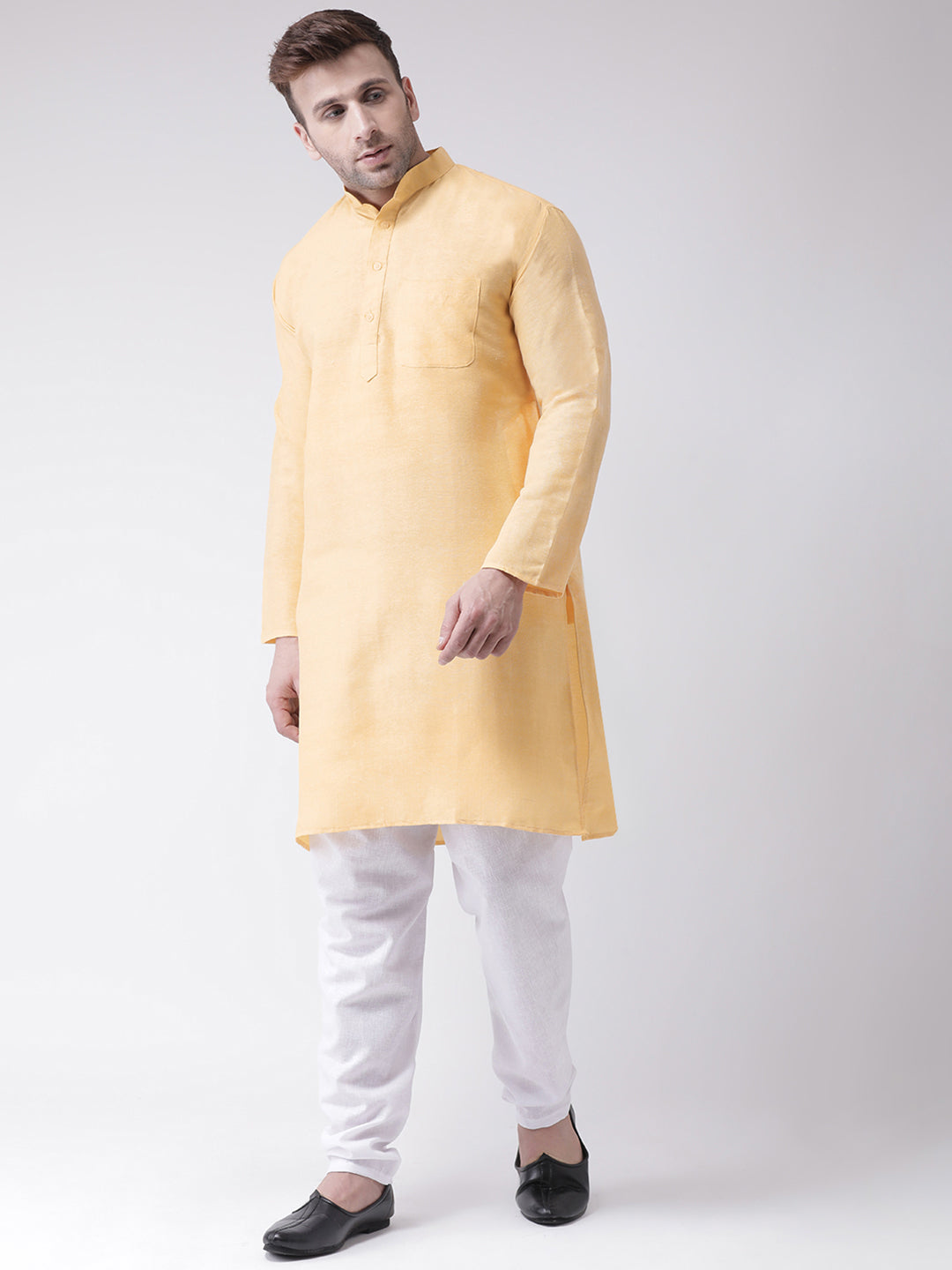 RIAG Beige Men's Ethnic Long Kurta And Pyjama Set