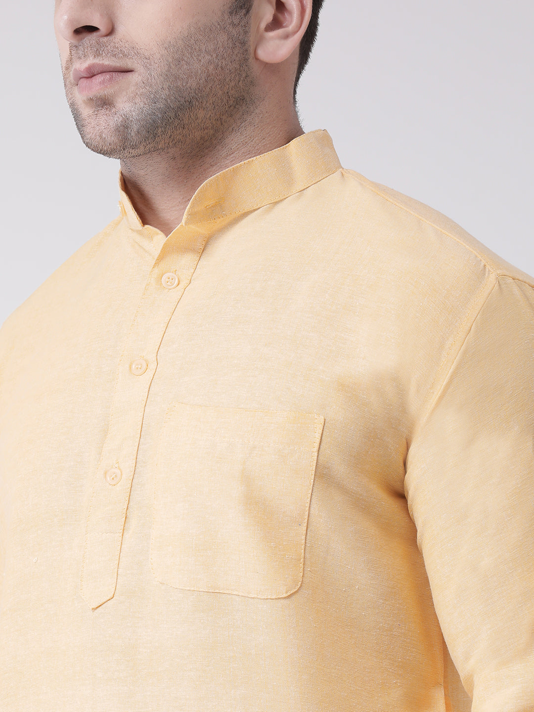 RIAG Men's Beige Cotton Long Ethnic Kurta