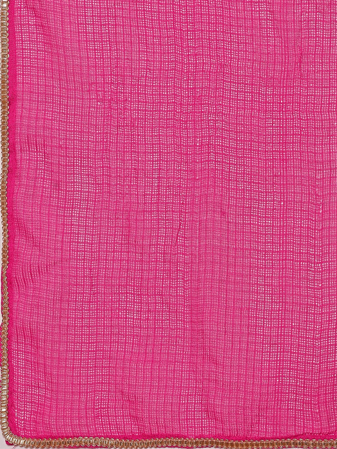 Nayra Cut Embroidered Kurta With Pant And Dupatta Set, Multicolor - Hiral Fashion