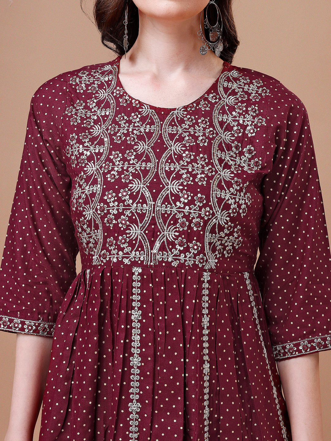 Nyra Cut Embroidered Rayon Kurta With Pant & Dupatta, Multicolor - Hiral Fashion