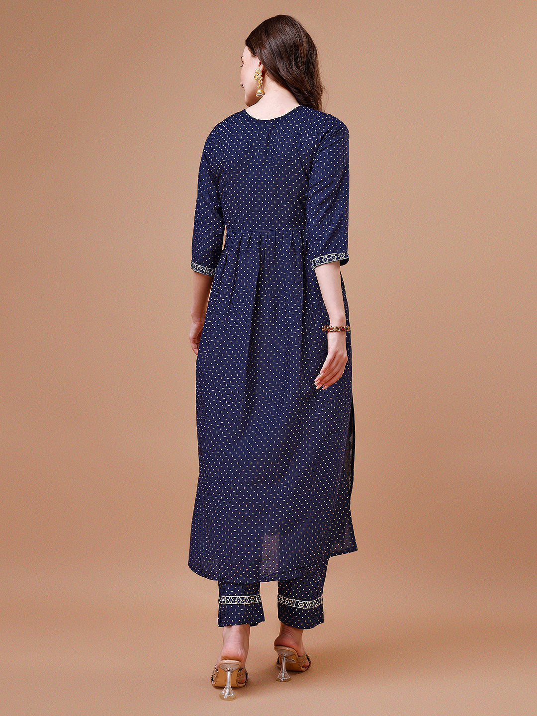 Nyra Cut Embroidered Rayon Kurta With Pant & Dupatta, Multicolor - Hiral Fashion