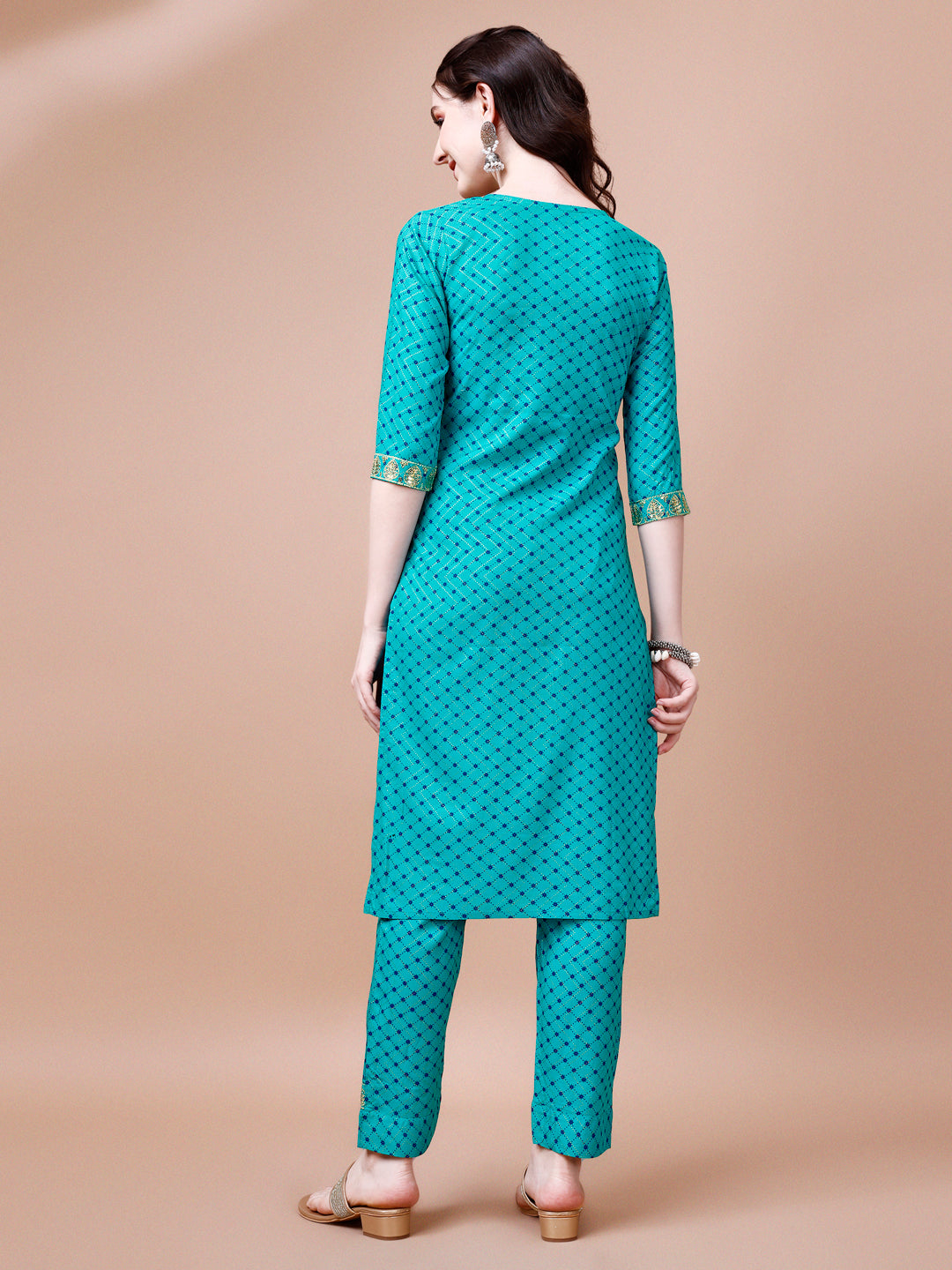 Embroidered & Quirky Printed Kurta With Pant & Dupatta, Multicolor - Hiral Fashion