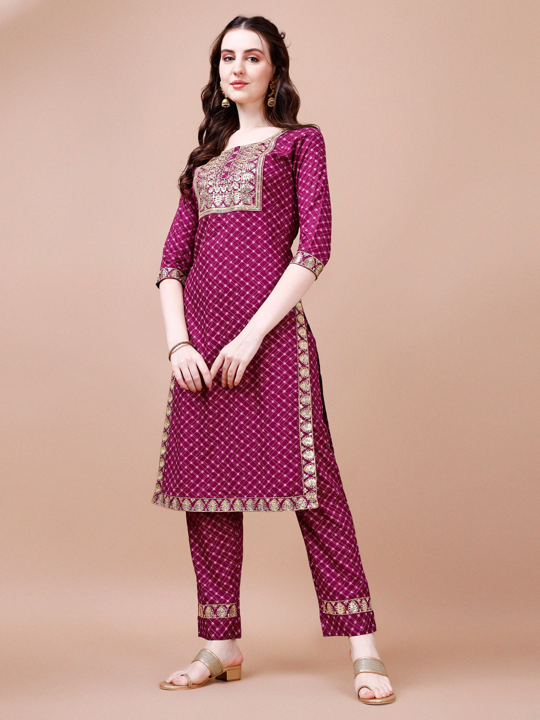 Embroidered & Quirky Printed Kurta With Pant & Dupatta, Multicolor - Hiral Fashion