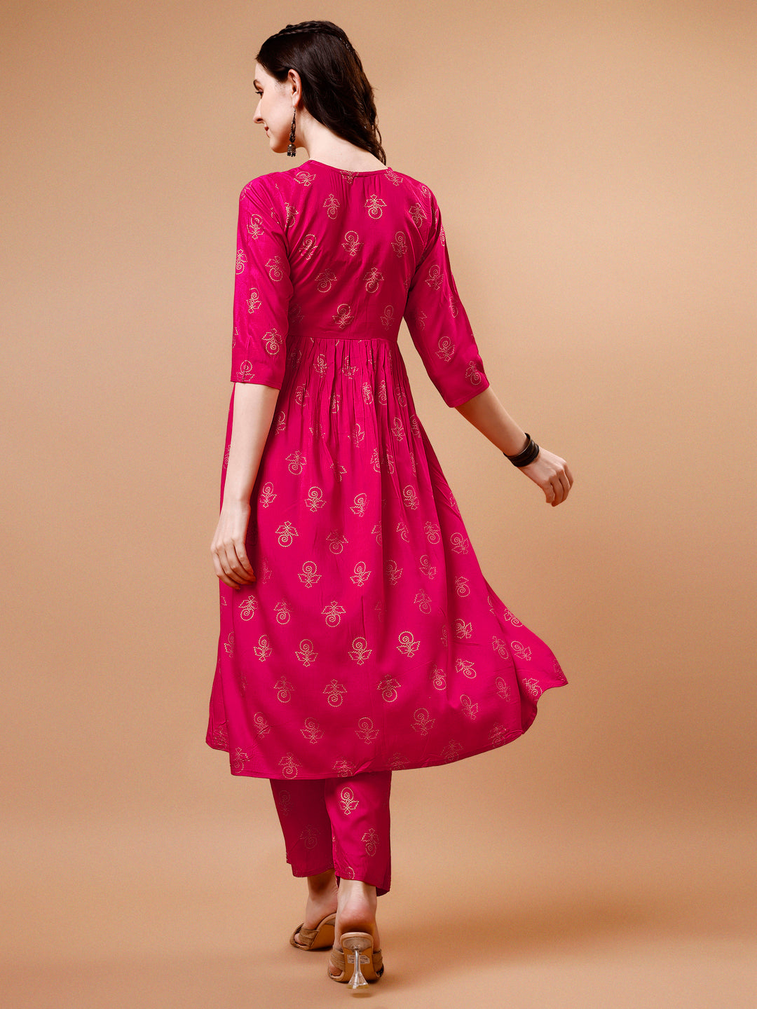 Alia Cut Embroidered & Printed Kurta With Pant & Dupatta, Multicolor - Hiral Fashion