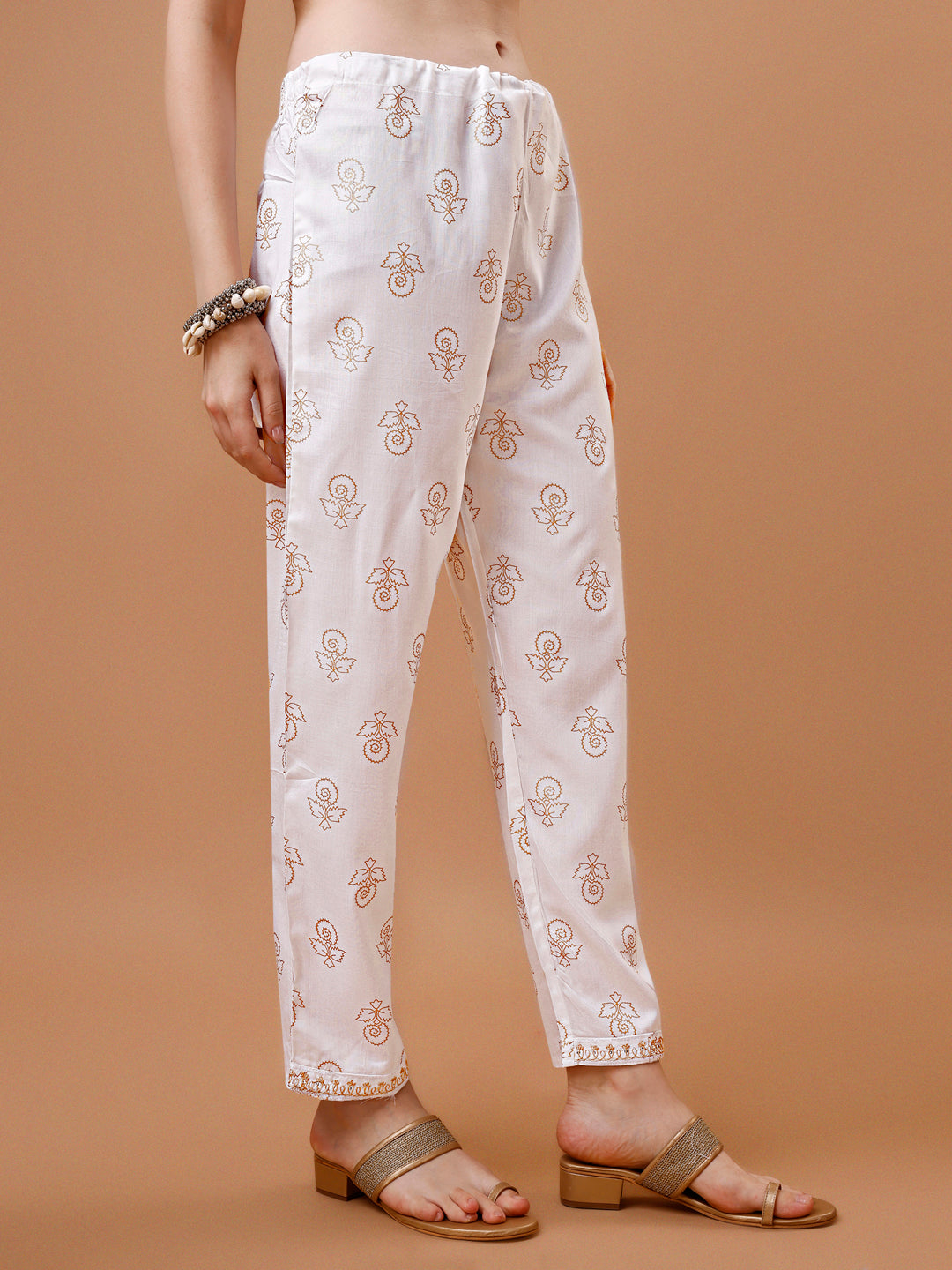 Alia Cut Embroidered & Printed Kurta With Pant & Dupatta, Multicolor - Hiral Fashion