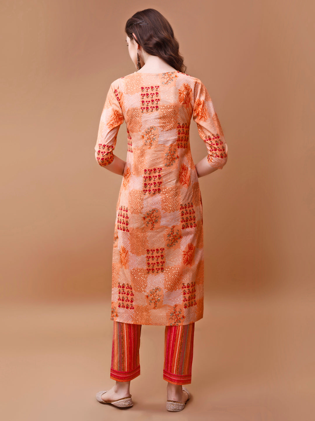 Embroidered And Floral Printed Kurta With Pant & Dupatta, Multicolor - Hiral Fashion