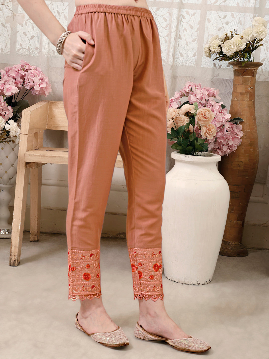 Pakistani Embroidered Kurta With Embroidered Pant & Embroidered Dupatta Premium Luxury, Multicolor - Hiral Fashion