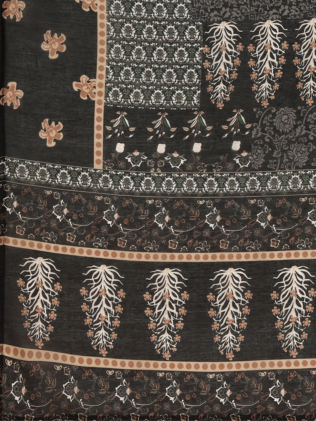 Hand Embroidered & Printed Kurta With Pant & Dupatta, Multicolor - Hiral Fashion