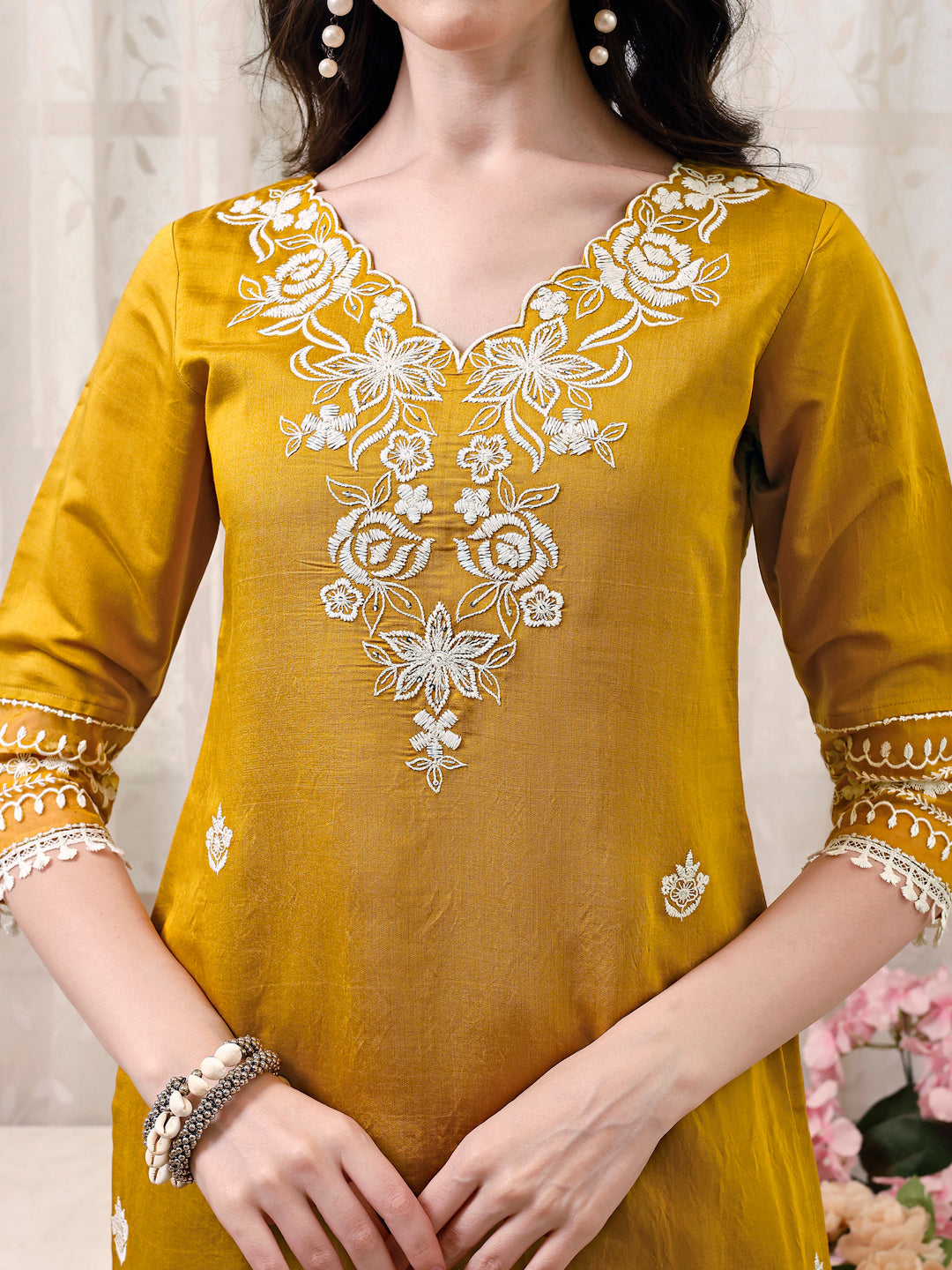 Pakistani Embroidered Kurta With Pant & Embroidered Dupatta Premium Luxury, Multicolor - Hiral Fashion