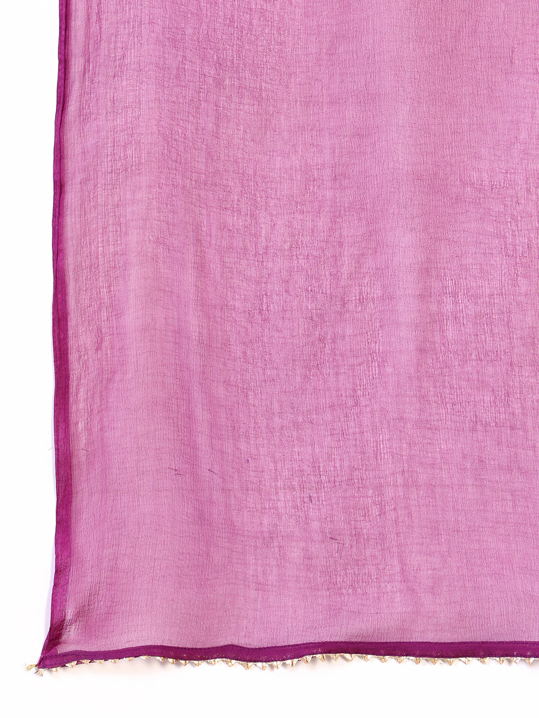 Leheriya Printed & Applique Embroidered Kurta With Pant & Dupatta, Pink - Hiral Fashion