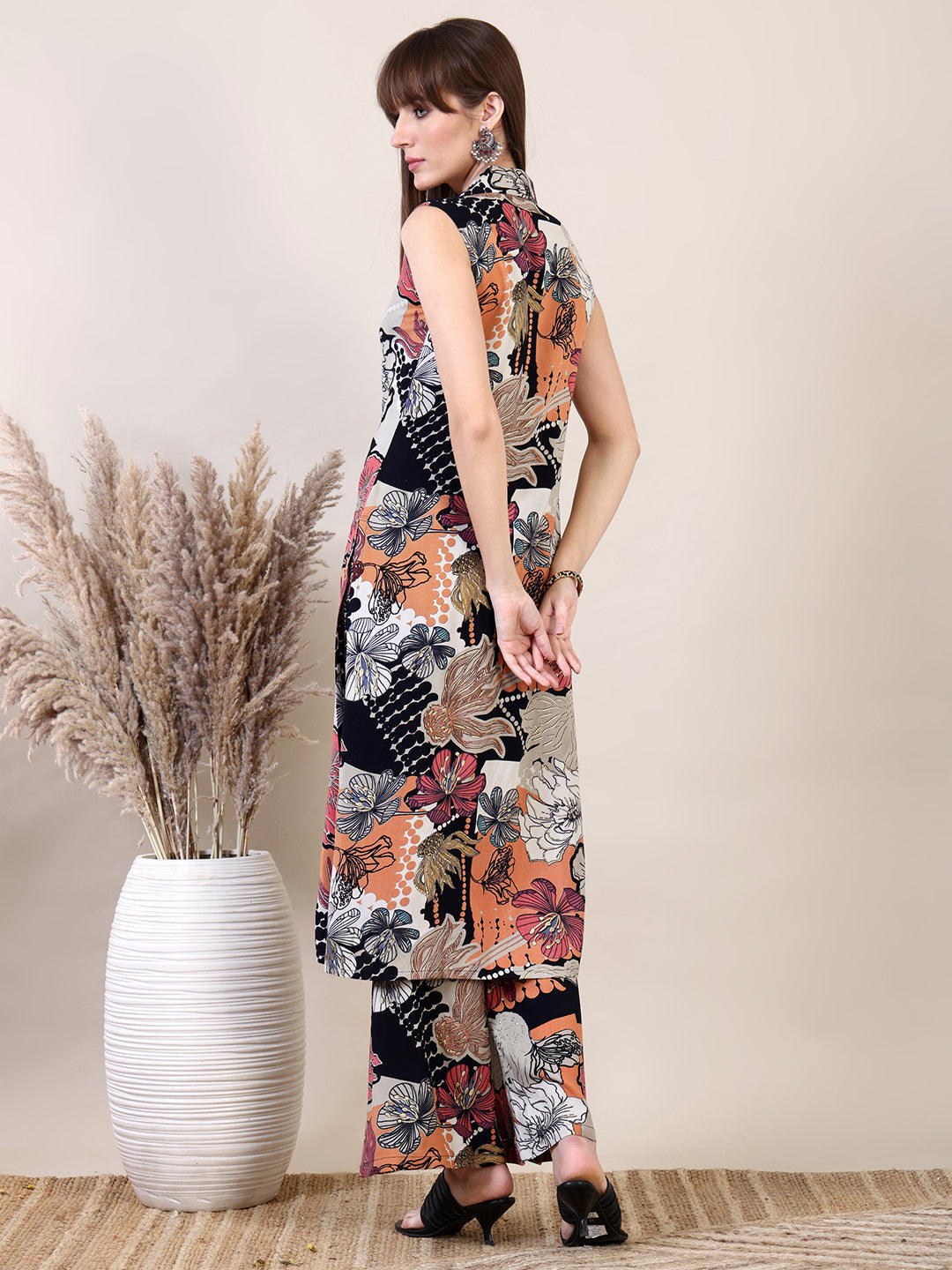 Floral Printed Co-Ords Set, Black - Hiral Fashion