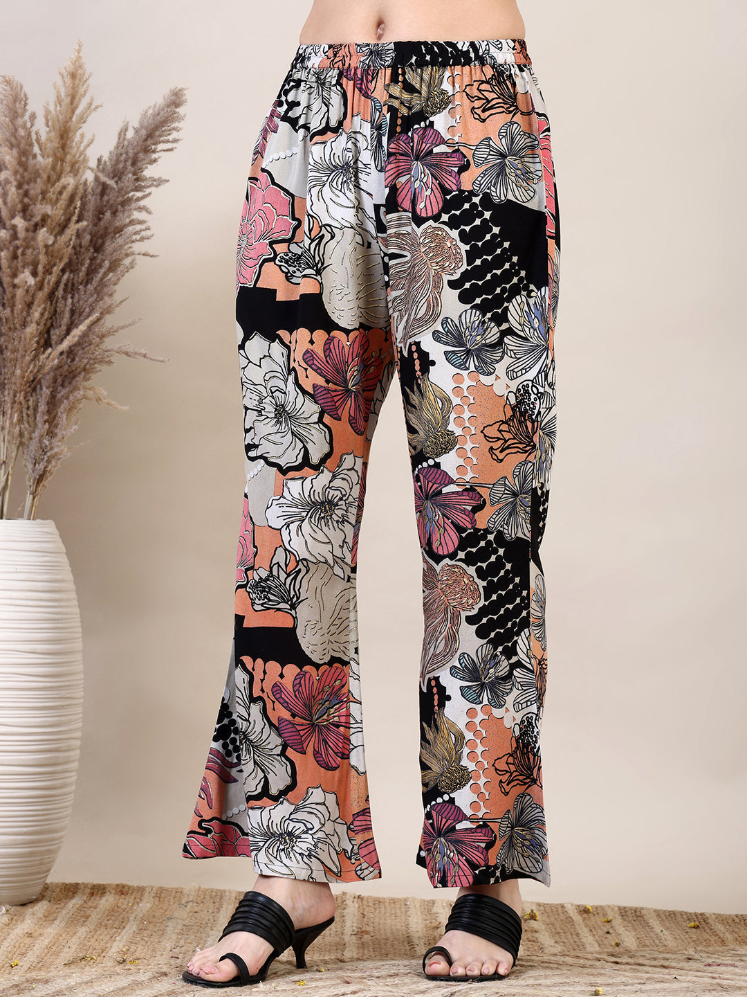Floral Printed Co-Ords Set, Navy Blue - Hiral Fashion