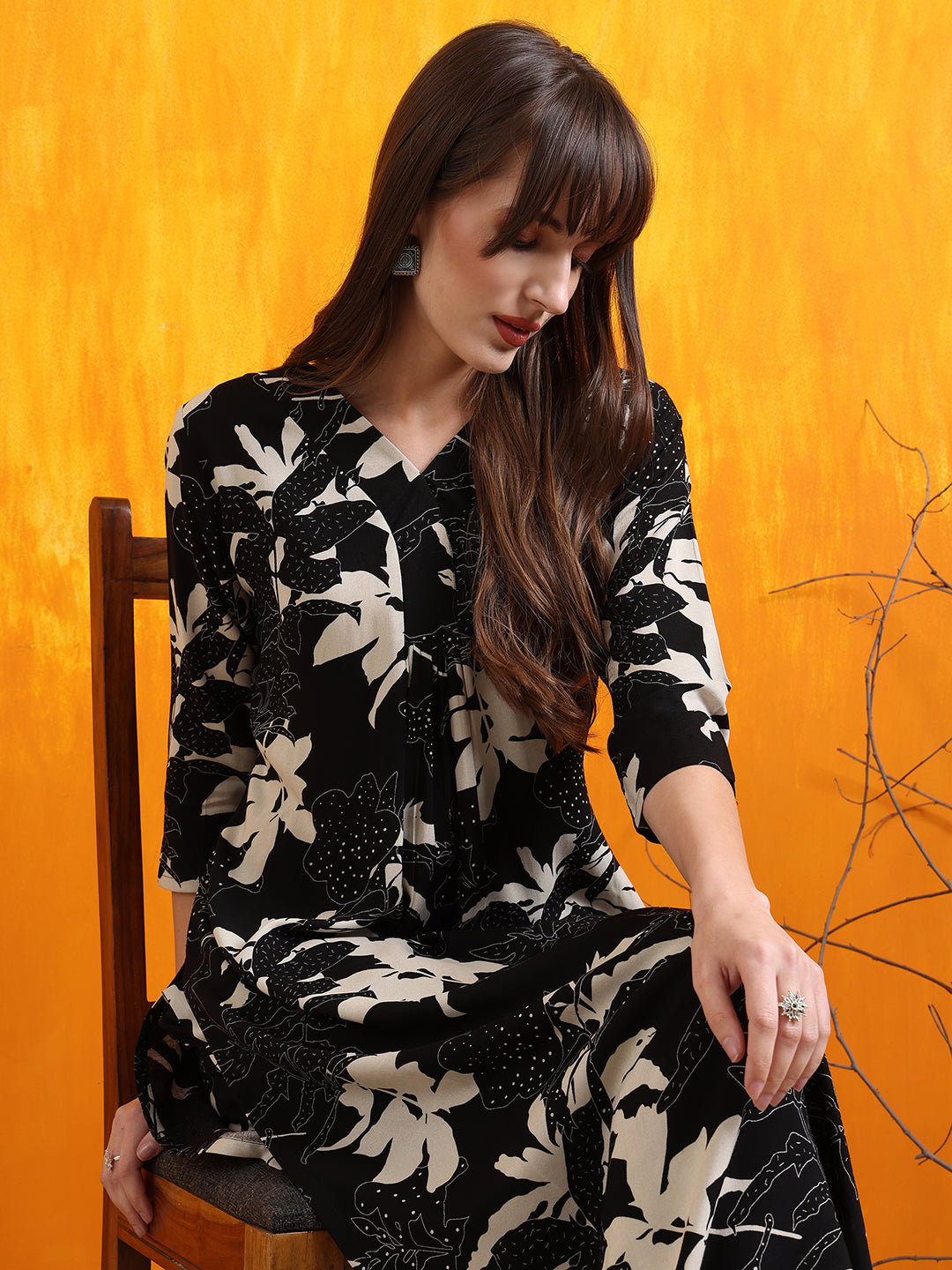 Floral Printed Co-Ords, Black - Hiral Fashion