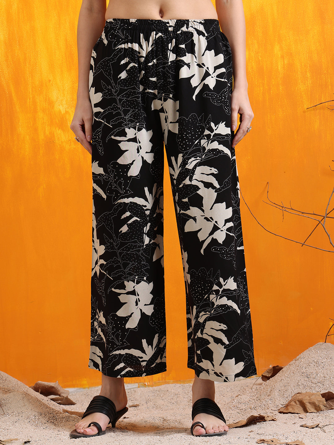 Floral Printed Co-Ords, Black - Hiral Fashion