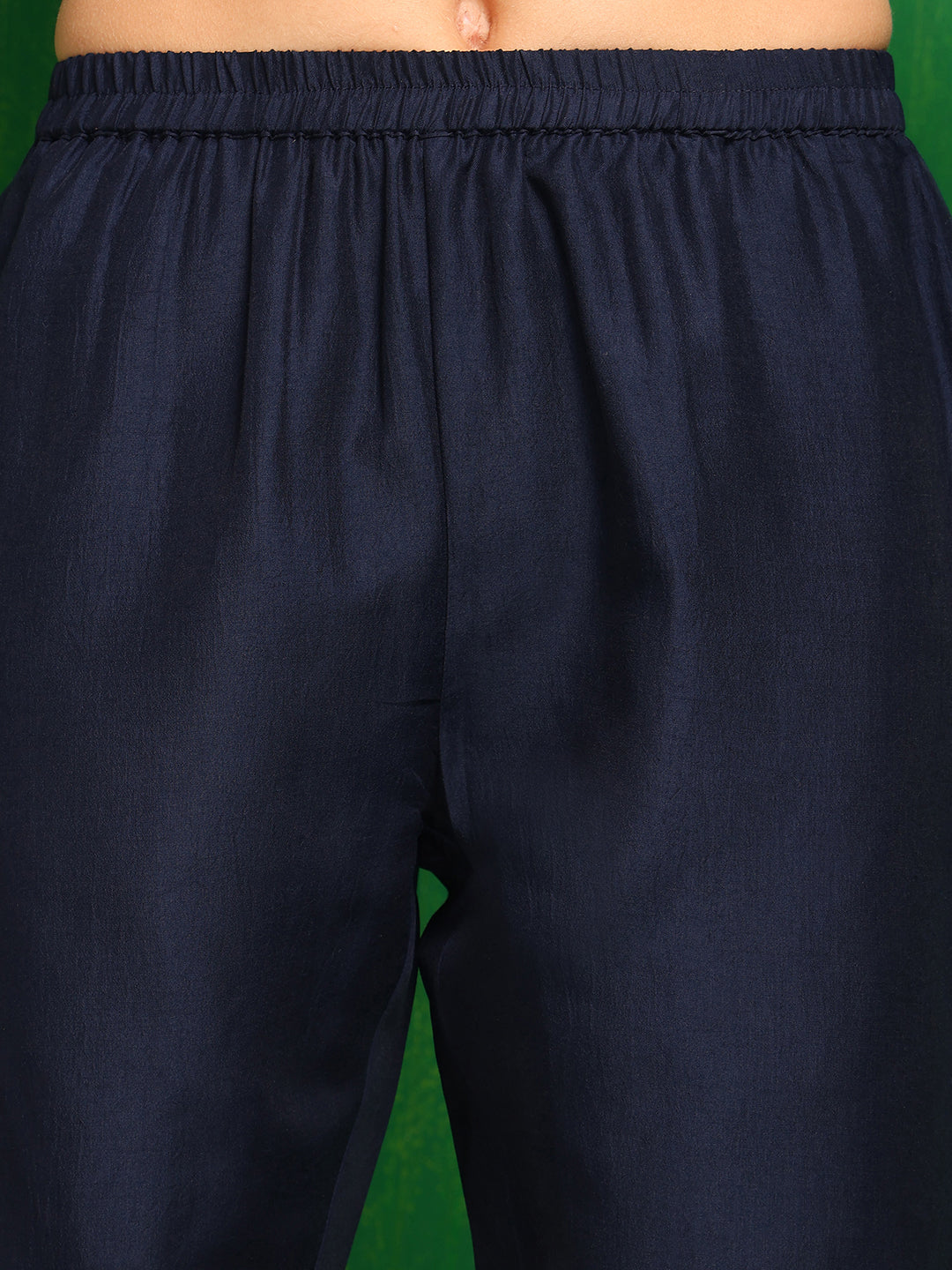 Placement Embroidered Co Ords Set, Navy Blue - Hiral Fashion