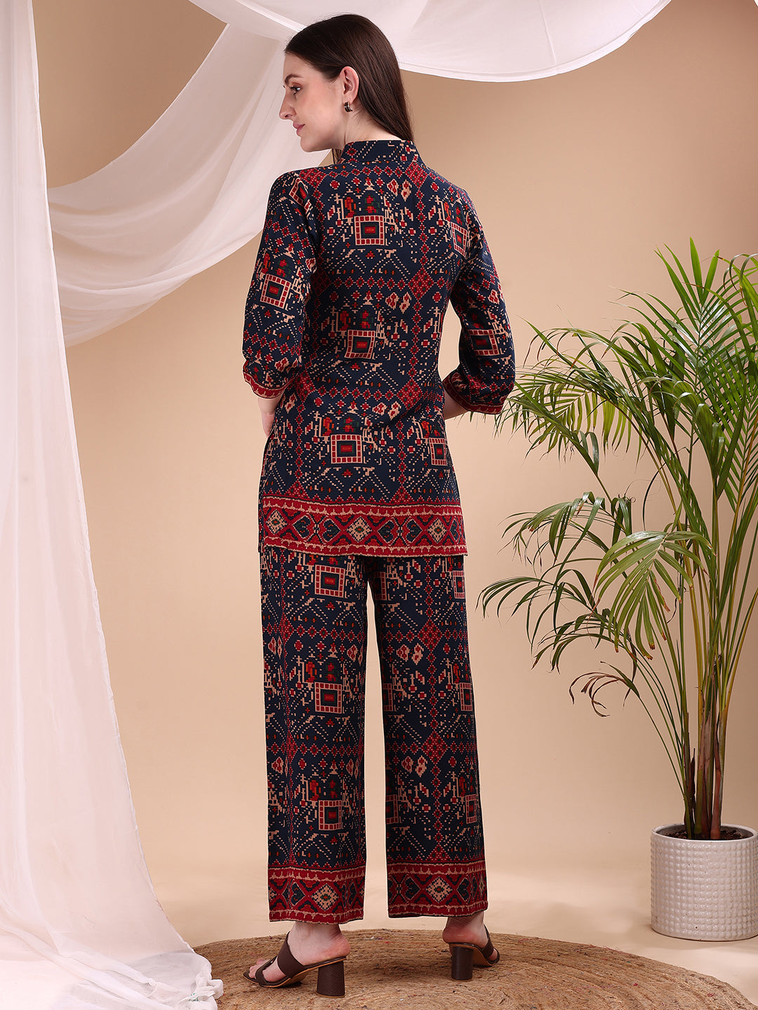 Printed Versatile Co-Ords, Navy Blue - Hiral Fashion