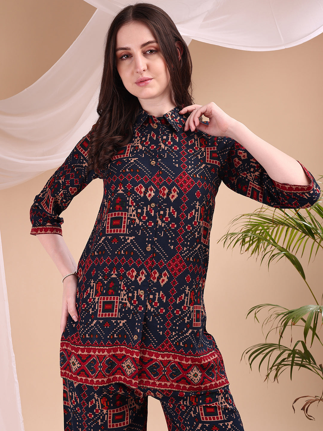 Printed Versatile Co-Ords, Navy Blue - Hiral Fashion