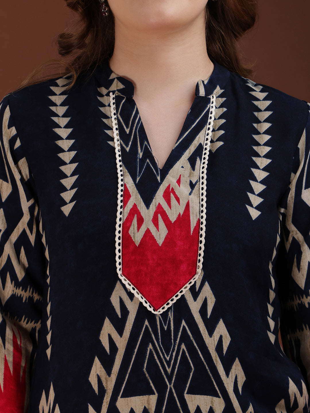 Indie Printed Co-Ords, Navy Blue - Hiral Fashion