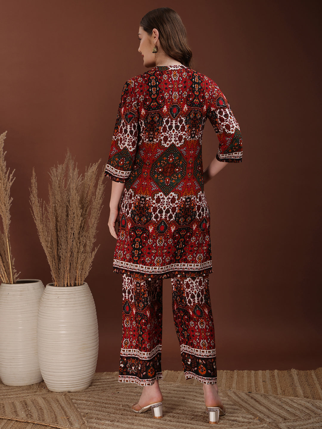 Floral & Geometrical Printed Co-Ords, Multicolor - Hiral Fashion