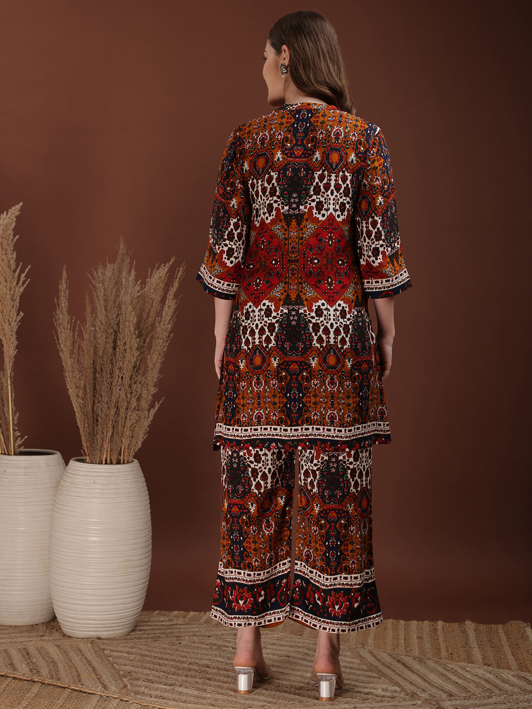Floral & Geometrical Printed Co-Ords, Multicolor - Hiral Fashion