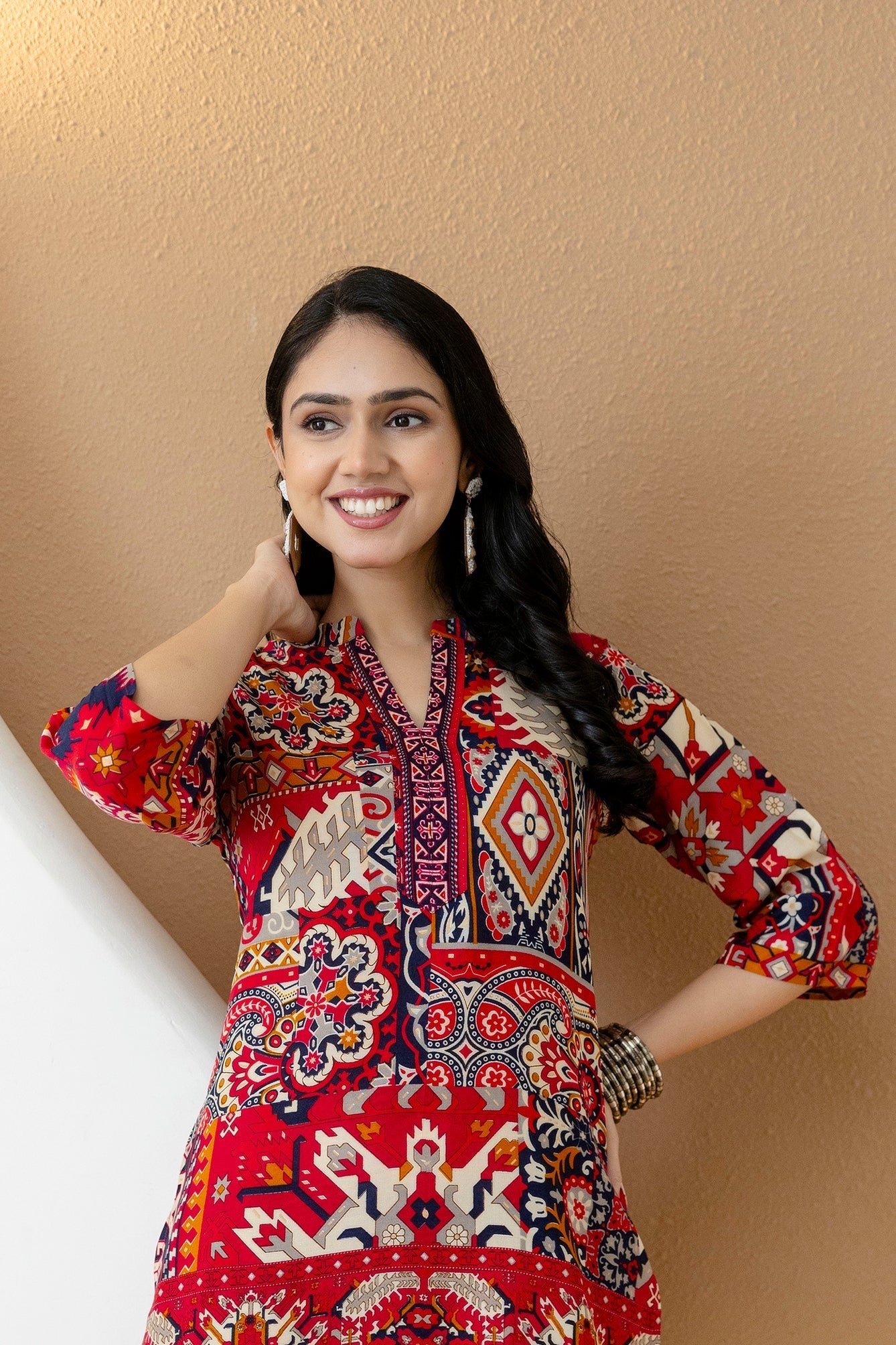 Boho Printed Co-Ord Set, Pink - Hiral Fashion
